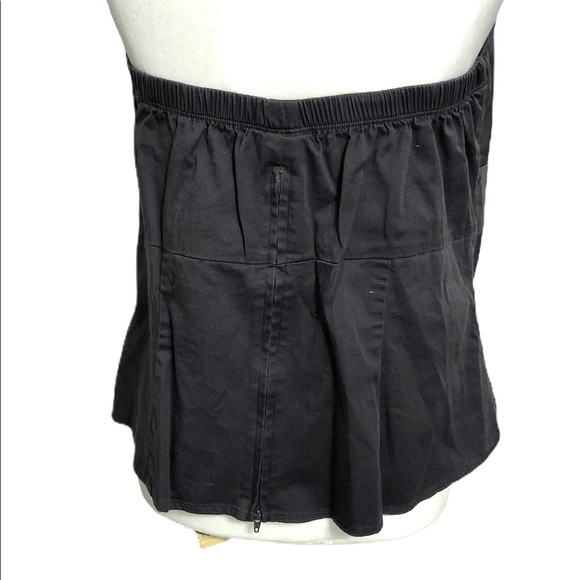 Torrid Gray Strapless Top Floral Accent Plus Sz 1 - Picture 5 of 8